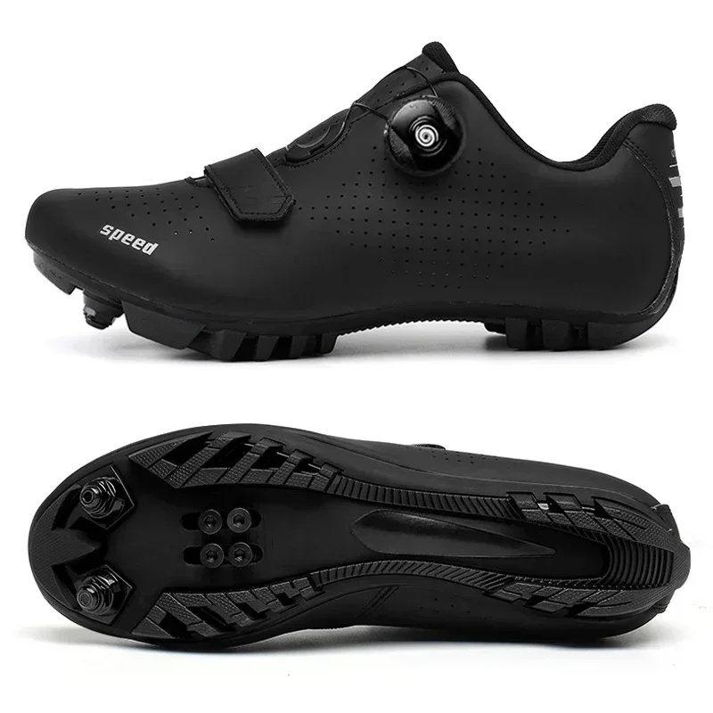 Running Shoes - รองเท้าจักรยานเสือภูเขาแบบ unisex สำหรับผู้ชายและผู้หญิง พร้อมคลีทสำหรับจักรยานเสือภูเขา