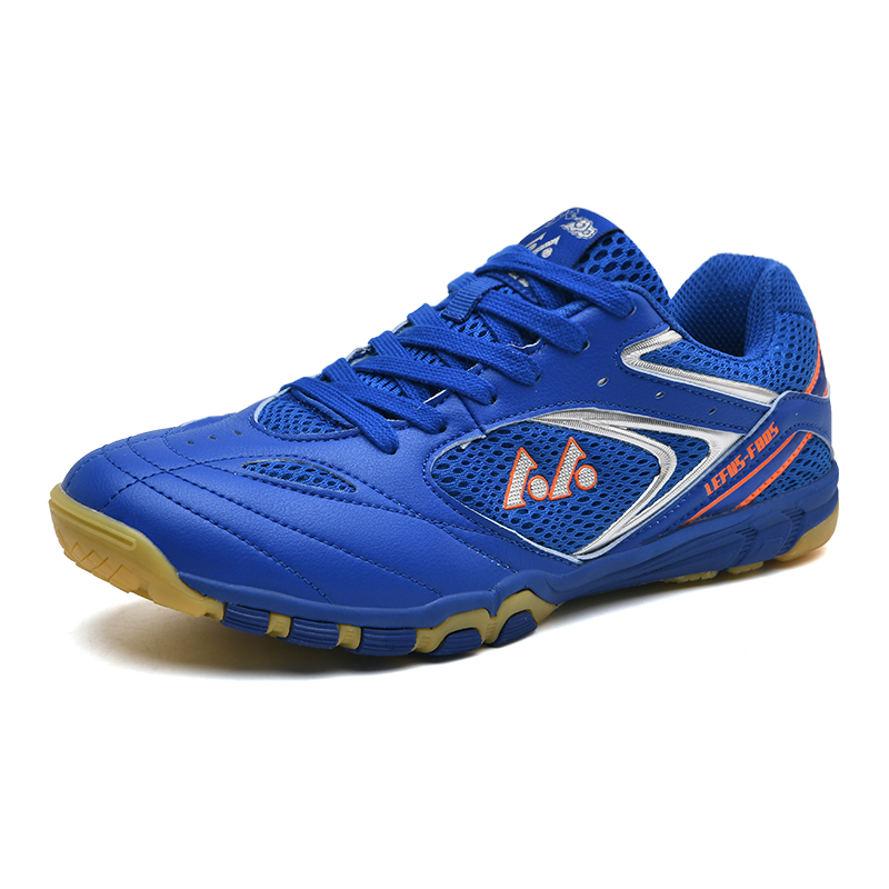 Shock Absorbing Gym Trainers - รองเท้ากีฬาแบดมินตันสำหรับผู้ชายและผู้หญิง สีน้ำเงิน สีเขียว รองเท้าผ้าใบสำหรับออกกำลังกาย เดินเล่น ระบายอากาศได้ดี