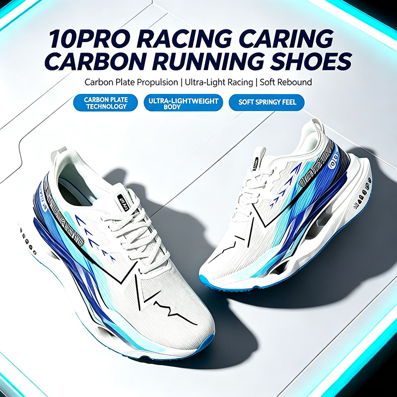 Carbon Plate Marathon Racing Shoes - รองเท้าวิ่งคาร์บอนเพลทสำหรับชายและหญิง รุ่น 10Pro กันลื่น ดูดซับแรงกระแทก รองเท้ากีฬาสำหรับมาราธอน