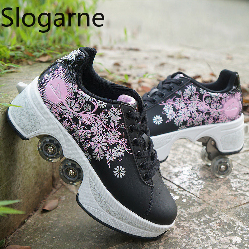 รองเท้าสเก็ตแบบมีล้อ 4 ล้อ สำห - Running Shoes บทวิจารณ์และราคา